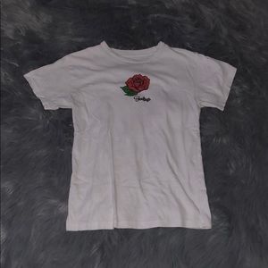 White rose graphics tee